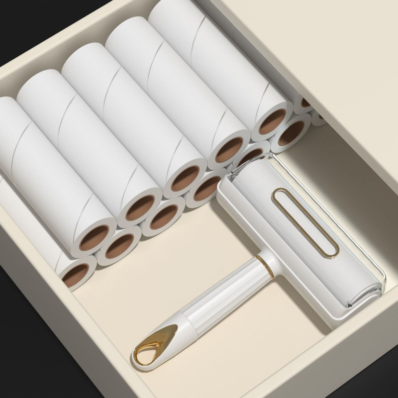 粘毛器滚筒家用可撕式衣服猫毛清理替换卷纸滚刷床上头发滚轮|undefined