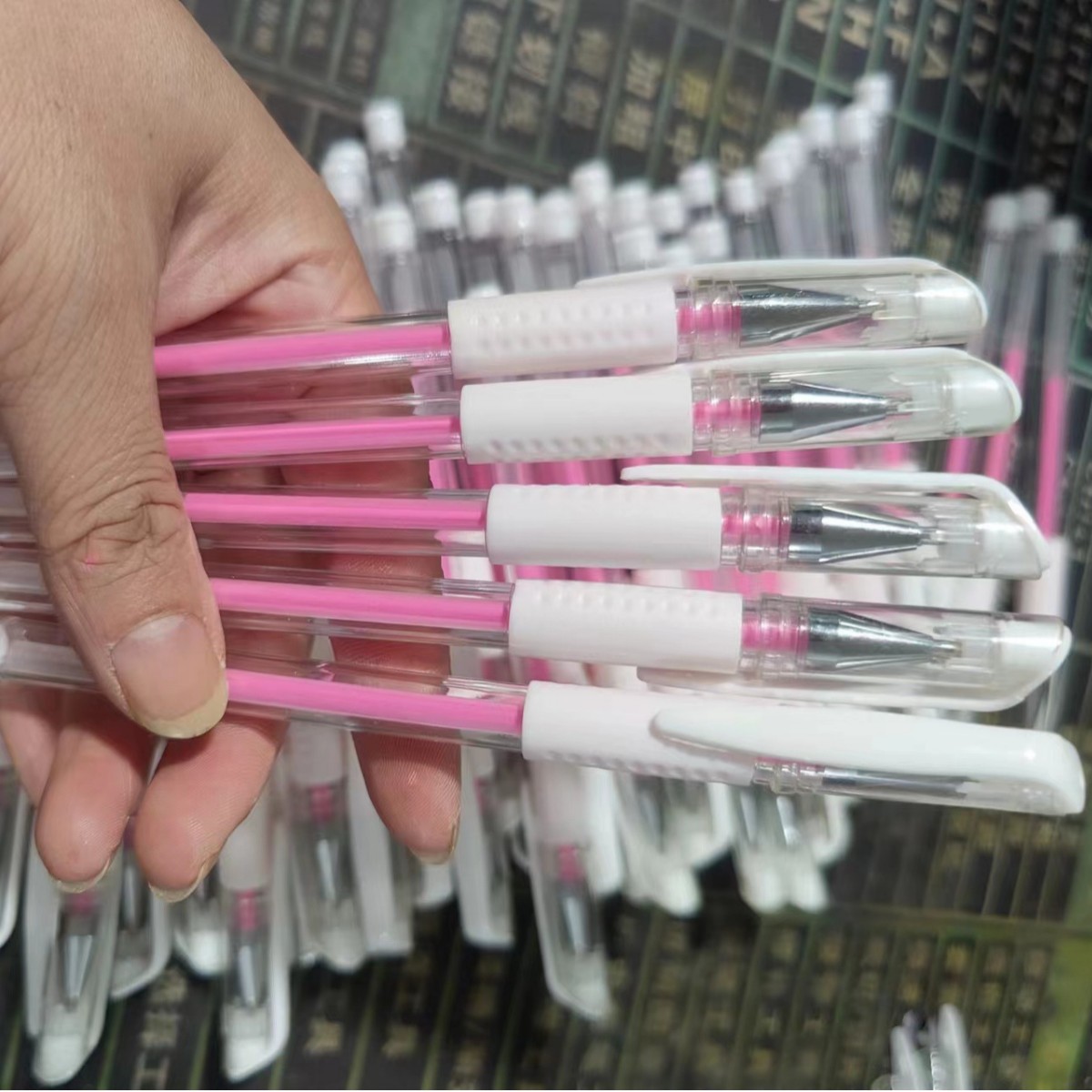 Blanco pluma marca coreano semipermanente impermeable pluma marca ceja bordado ceja posicionamiento pluma tatuaje bordado flotante pluma marca de labios pluma