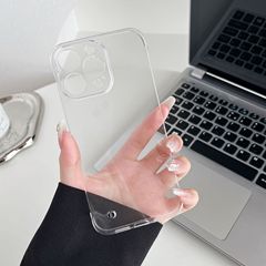 アップル16携帯ケースiPhone15超薄型PCハードケース13フレームなしIP11透明保護カバー