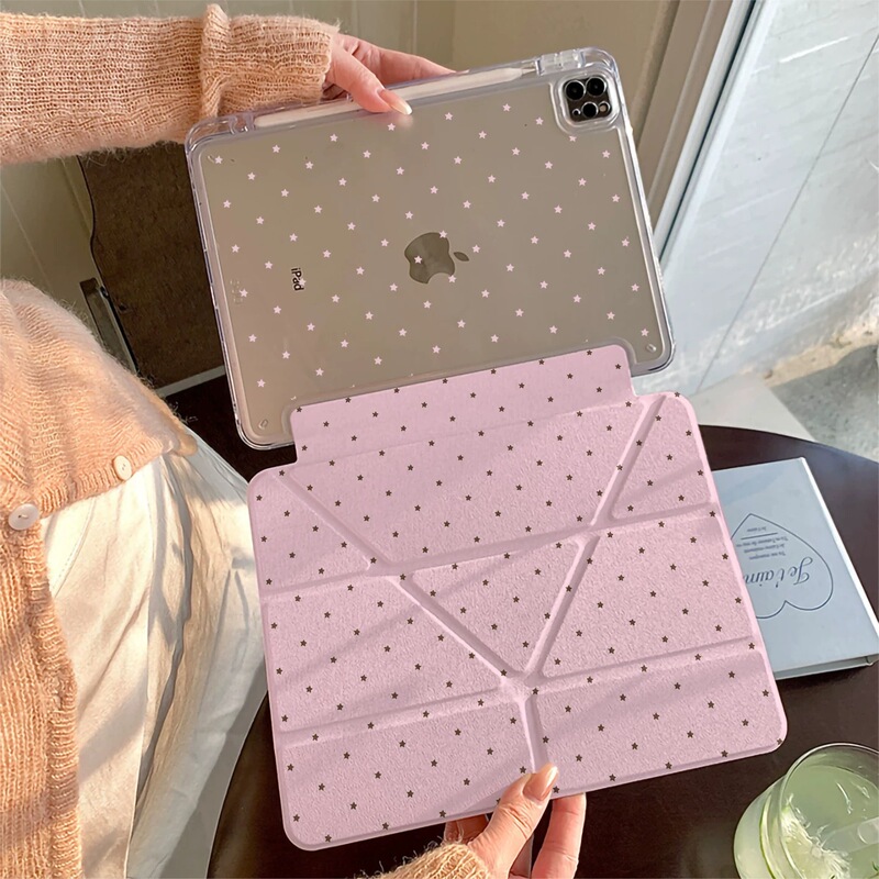 Pink polka dot tablet case for iPad 10/11/12 generation/Air4/5/6/8/10.2