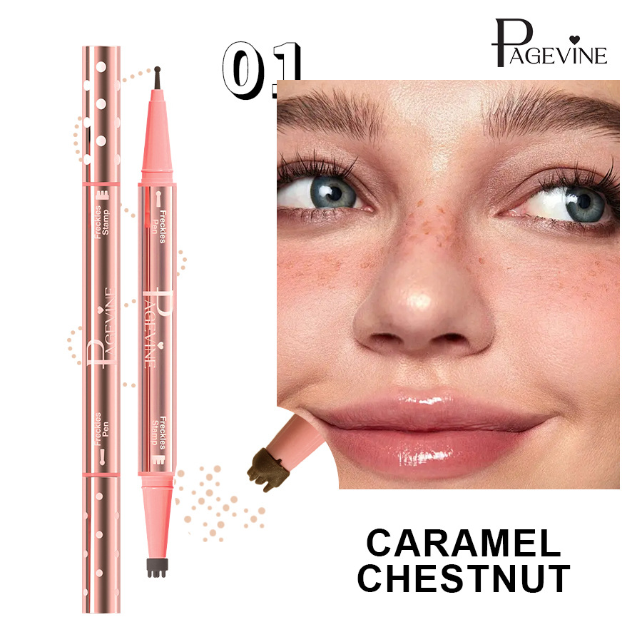 Transfronterizo maquillaje de color PAGE VINE sello de dos cabezas pecas rápido secado impermeable punto punto de punto lápiz de línea de ojos impermeable sin manchas