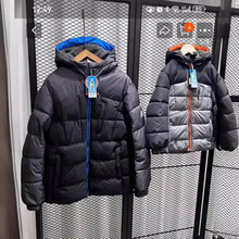 2024秋冬新款加厚中大男童保暖连帽棉服棉衣外贸童装原单