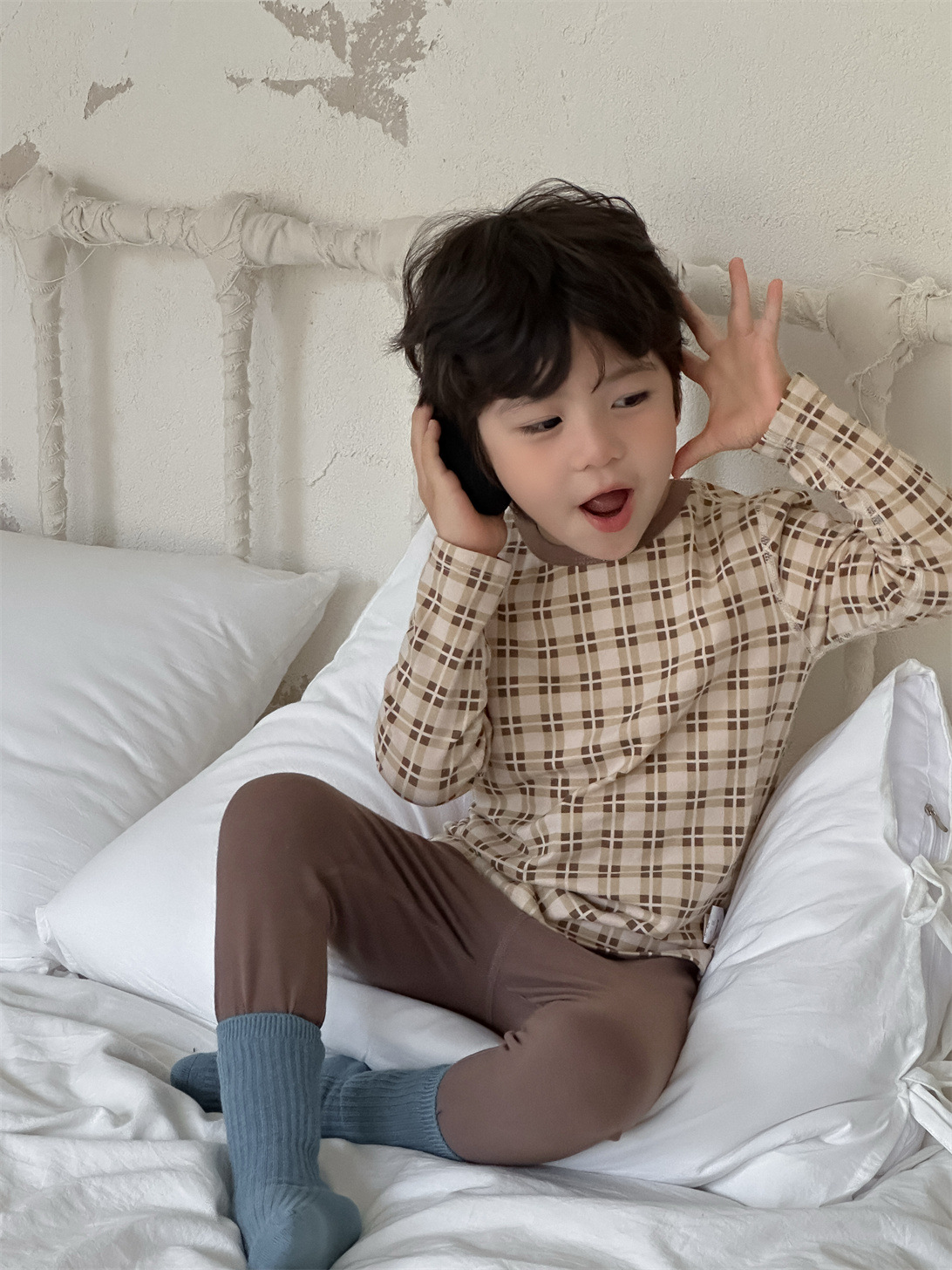 Niños pijamas de otoño set de ropa de bebé set de ropa de otoño ropa de otoño ropa infantil 2025 nuevo