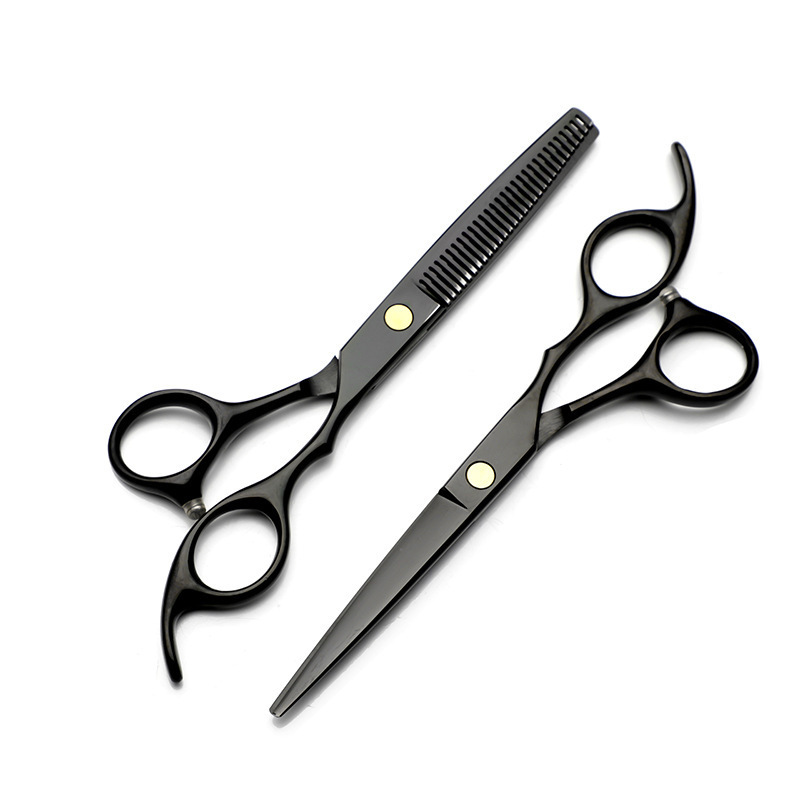 Ciseaux de coiffure professionnels effilages et coupe noir_voghion.com