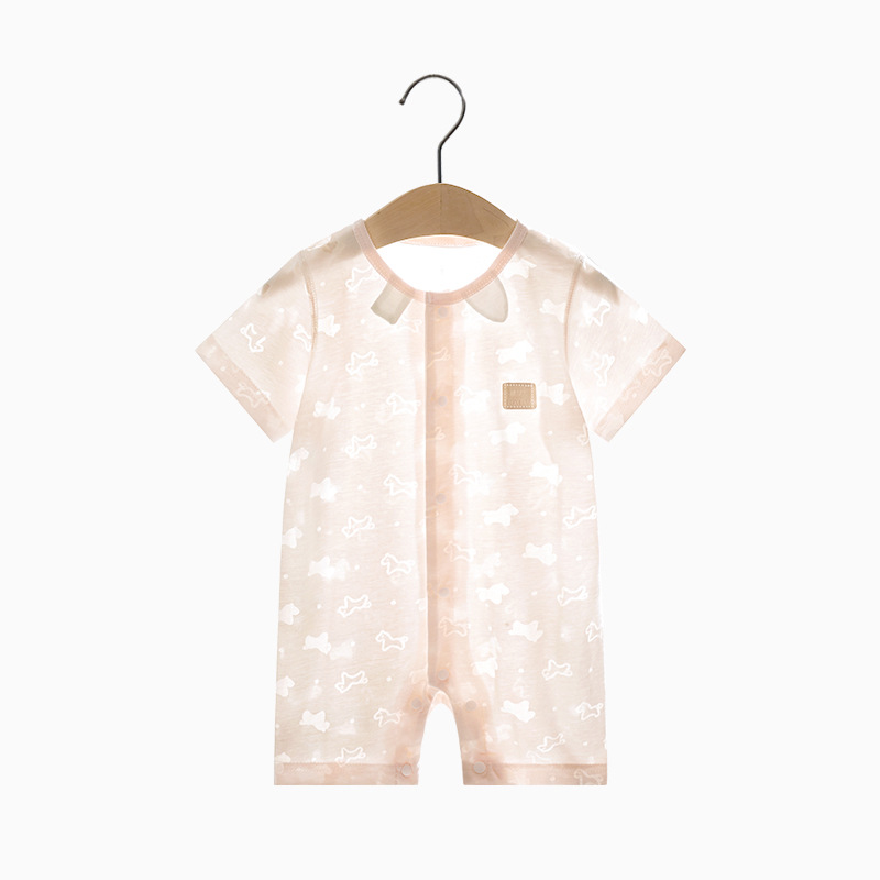 Bebé mono verano delgada de manga corta mameluco niño sin hueso traje recién nacido Ropa niños y niñas Bebé Ropa de verano
