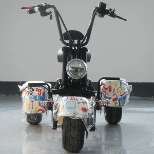 İkiqat qabaq çəngəlli kiçik Harley elektrikli avtomobil 48V üçtəkərli batareyalı skeytbord