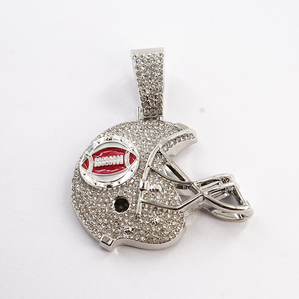 Joyas transfronterizas con un conjunto de diamantes de moda cool sombrero de béisbol collar joyas hip hop para hombres cadena de torsión de 5 mm