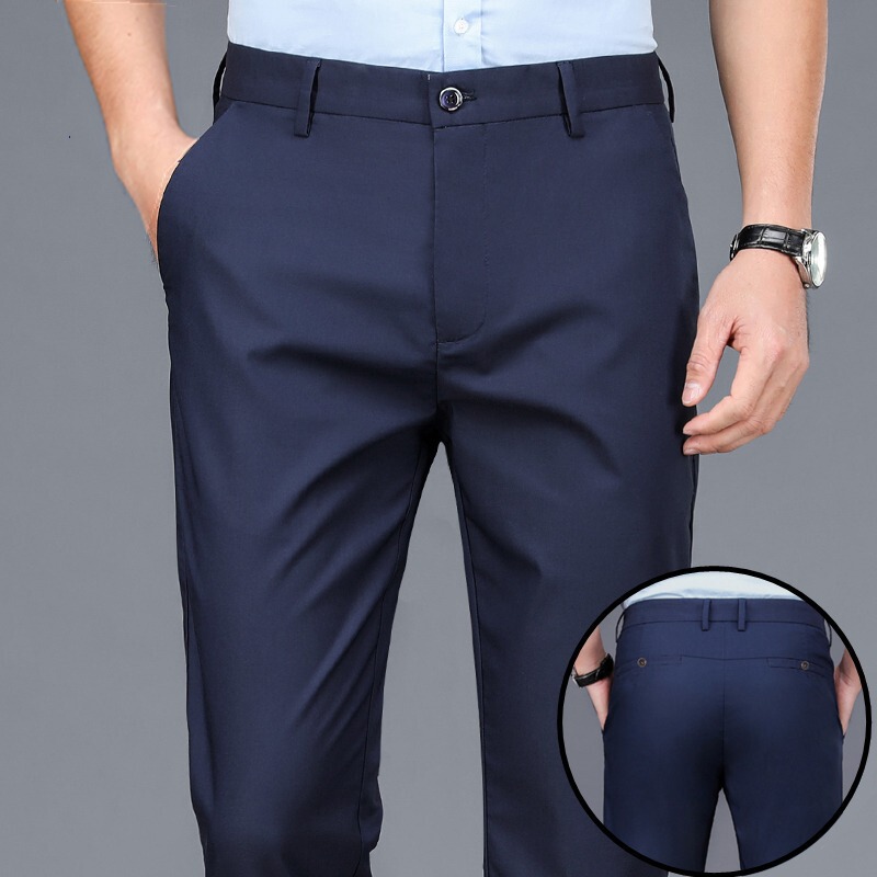 Men's Casual Pants Business Dress Pants Men's Summer Thin Straight Loose Pants Middle-aged Men's Pants Ice Silk Pants Men's Casual Pants Business Dress Pants Men's Summer Thin Straight Loose Pants Middle-aged Men's Pants Ice Silk Pants
