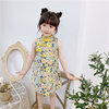 Cheongsam for princess, children's dress, children's clothing, Chinese style, floral print