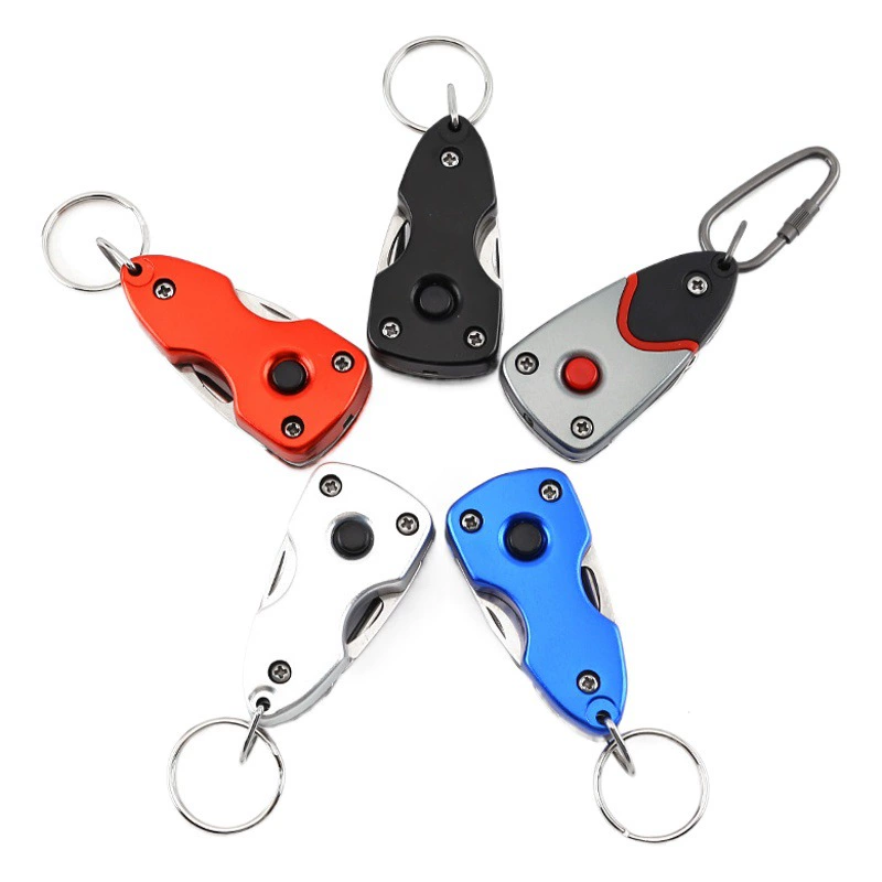 Многофункциональный брелок-нож открытый складной мини-отвертка шесть в одном из нержавеющей стали инструментальный нож со светодиодной подсветкой