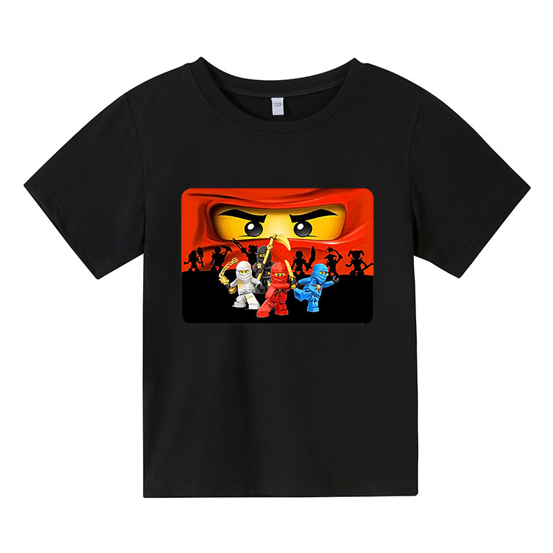 New Children's Clothing Lego Phantom Ninja Children's Short-sleeved T-shirt Half-sleeved Shirt Boys and Girls Clothes Summer T-shirt New Children's Clothing Lego Phantom Ninja Children's Short-sleeved T-shirt Half-sleeved Shirt Boys and Girls Clothes Summer T-shirt