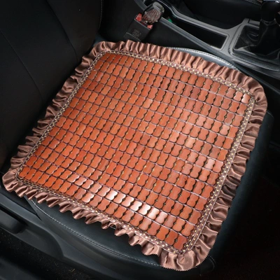 Single Mat Bamboo Block Mat Cooling: Cool pad - brown-lace-oxford-square-mat