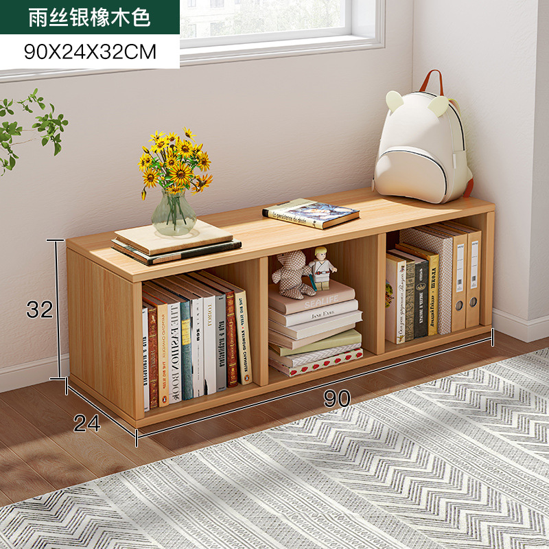 Estantería Estante de piso Estante de piso Estante de libro corto Dormitorio Combinación libre Gabinete de rejilla Ventana salediza Gabinete de almacenamiento de balcón Armario de almacenamiento