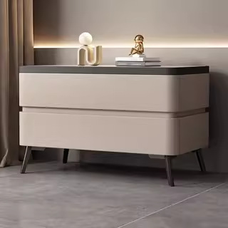 Light Luxury and High-End Bedside Table Large Size Widened Simple Modern 80cm Wide Home Bedroom New Solid Wood Cabinet