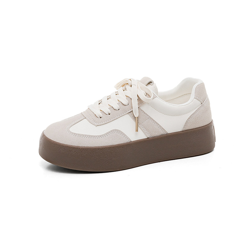 Otoño nuevos zapatos de entrenamiento alemán de suela gruesa pareja de zapatos deportivos casuales de moda coreana zapatos blancos de mujer F8862 image 6
