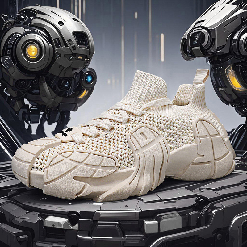 2025 verano nuevo calcetines espaciales casuales mecha respirables zapatos de trabajo coreanos zapatos de trabajo