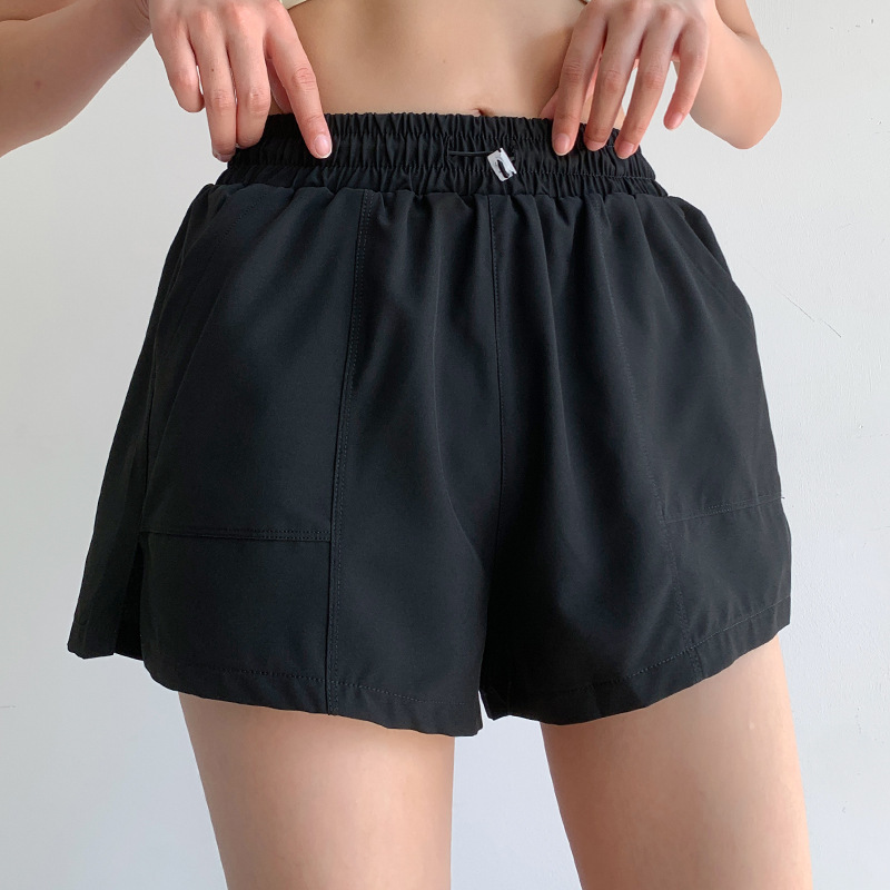 Loose Drawstring Sports Shorts Women's Summer Quick-drying Running Fake Two-piece Anti-light Fitness High Waist Casual Yoga Pants Loose Drawstring Sports Shorts Women's Summer Quick-drying Running Fake Two-piece Anti-light Fitness High Waist Casual Yoga Pants