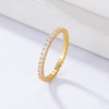 Ring, fashionable jewelry, zirconium, silver 925 sample, custom made, Korean style, European style