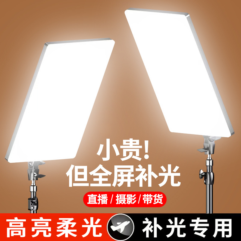 exclusive for cross-border large screen panel light mobile live streaming led full screen beauty photography light 24-inch flat fill light