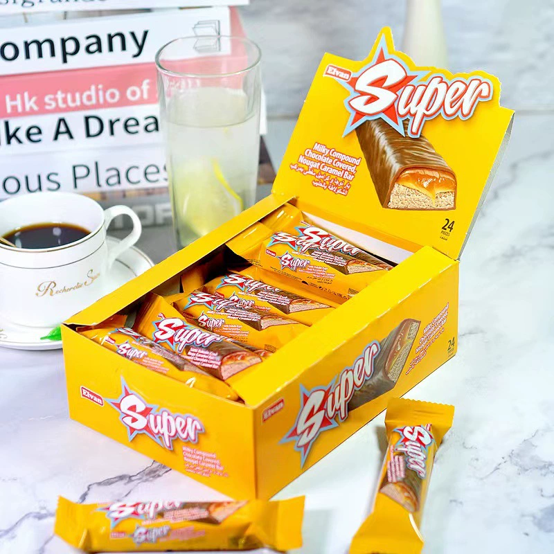 Turkey imported caramel beefly balds bolic frame candy chocolate sandwich milk coconut flavor 480g/box