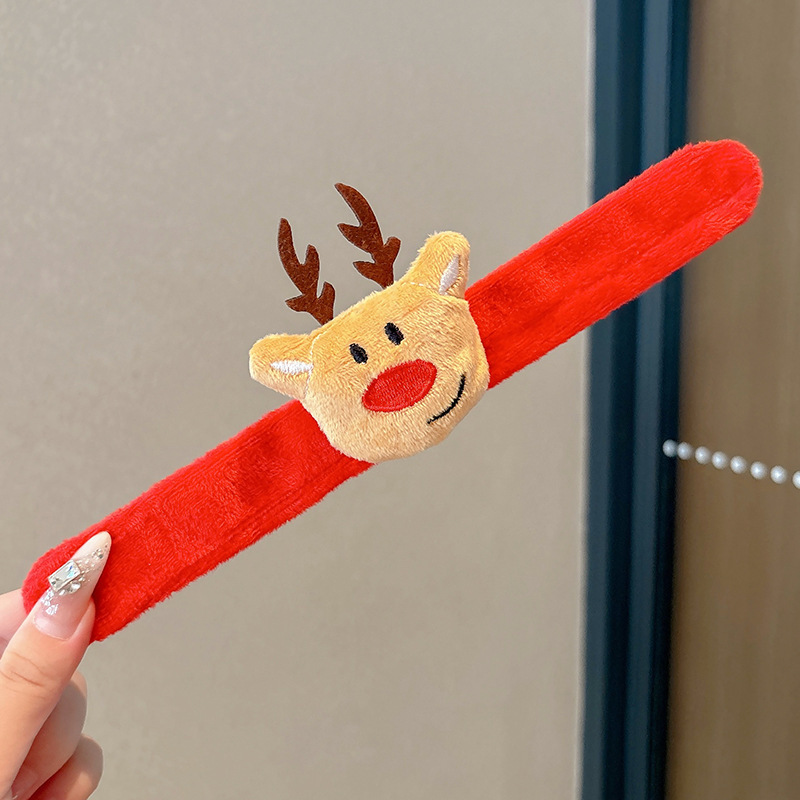 Regalos creativos para niños Papá Noel pulsera de peluche anillo para actividades de jardín de infantes vestidos pequeños regalos