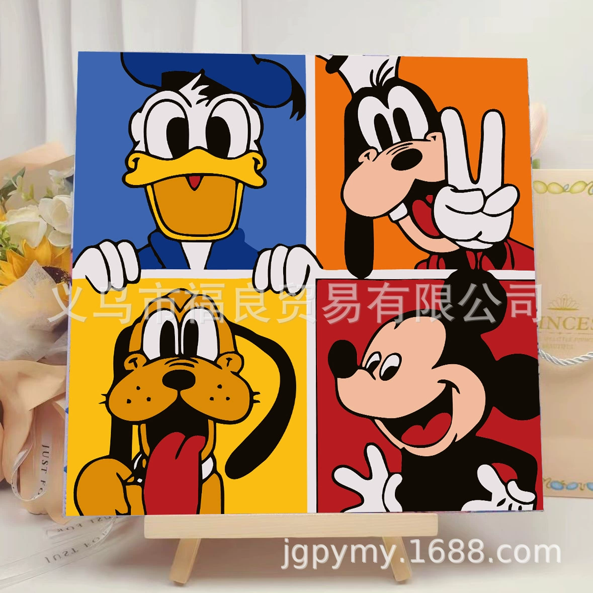 Набор алмазной мозаики DIY 30×30 см, деревянная рама, стразы и инструменты для выкладки