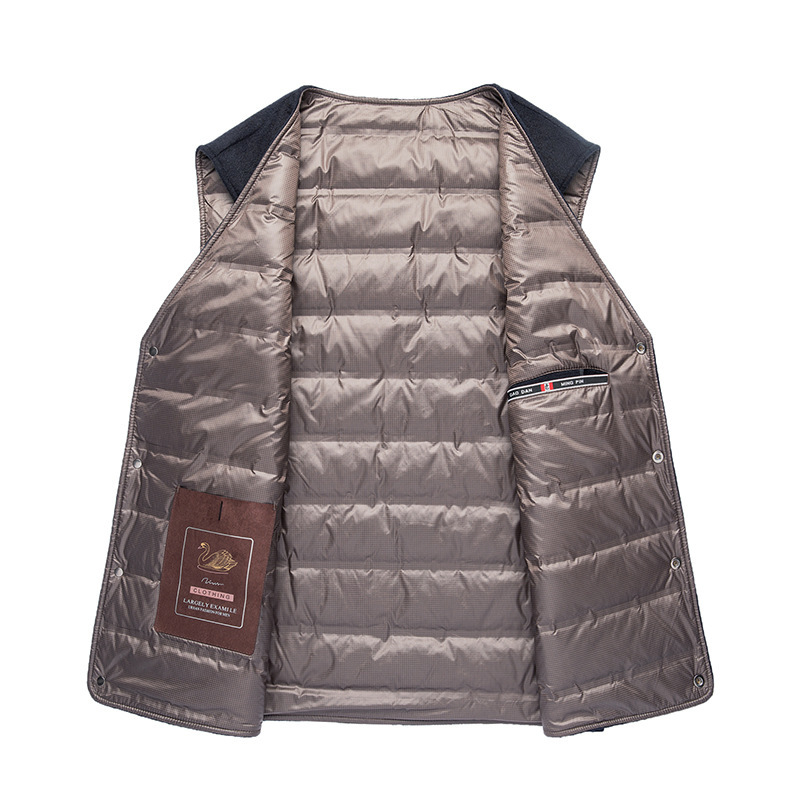 Popular Middle-Aged and Elderly Men's Wool down Vest Winter Warm Vest P120