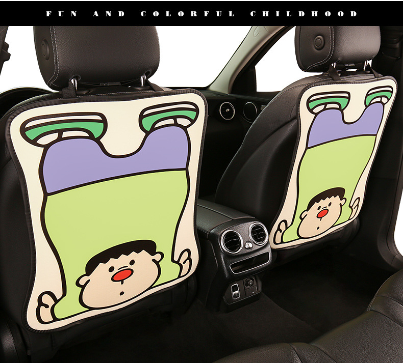 Cute Cartoon Car Seat Back Anti-Kick Pad Universal
