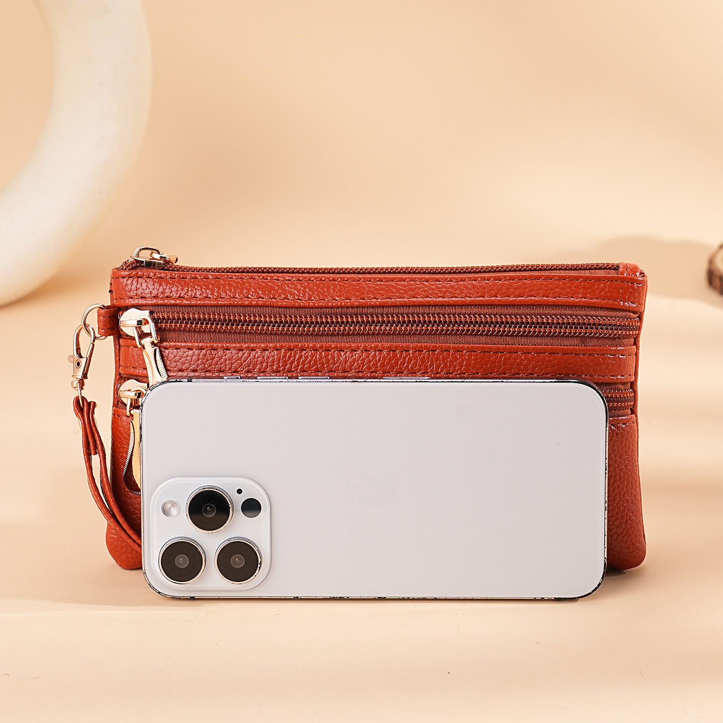 Bolso de cambio al por mayor de mujeres corta textura de cuero pequeña cartera multifuncional bolso de tarjeta de licencia de conducir bolso de llaves de cuero suave bolsa de cremallera