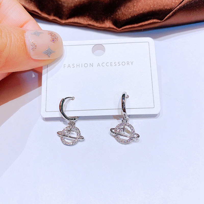 Womenu0027S Fashion Planet Copper Earrings Inlaid zircon Zircon Drop Earrings