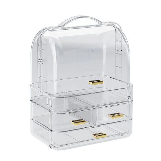 Cosmetics Storage Box Desktop Large-Capacity Drawer-Type Skin Care Product Storage Rack Dressing Table Lipstick Eyebrow Pencil Storage Box