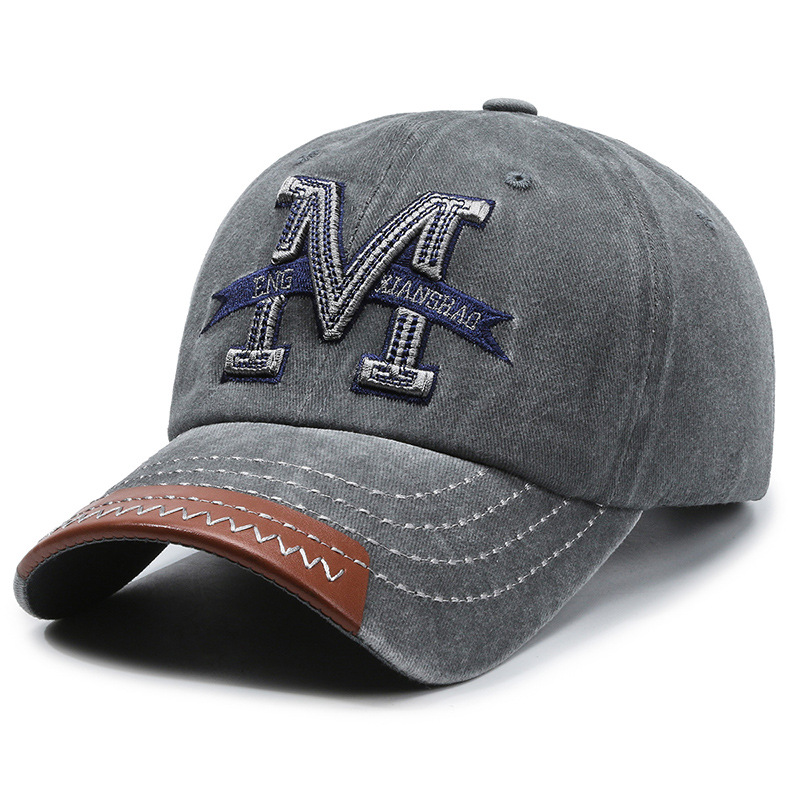 Vintage Denim Baseball Cap Mit M Stickerei Für Damen Und Herren_voghion.com