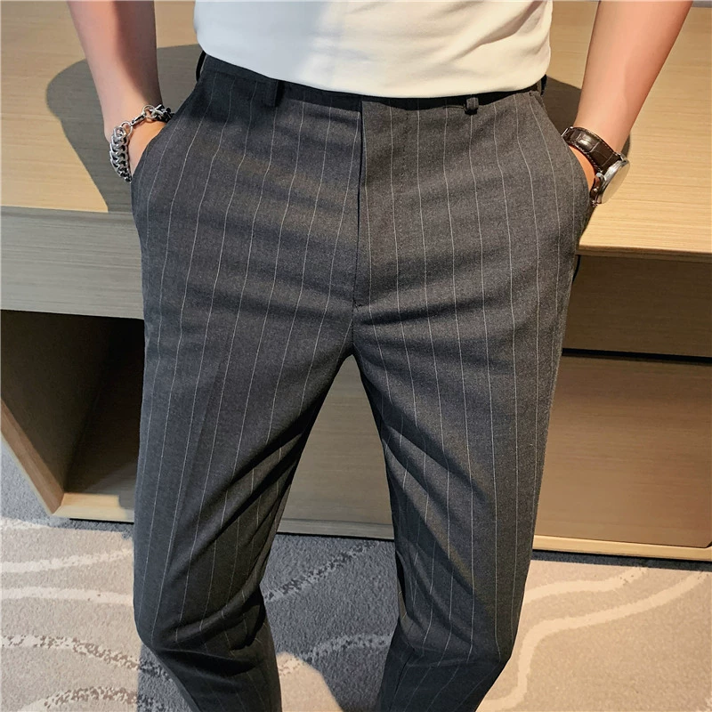 Тонкие модные комфортные брюки, slim fit, корейский стиль