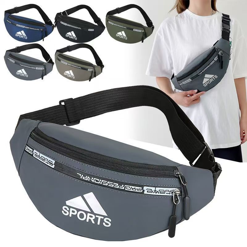 Multifunctional Waist Bag for Men and Women, Large Capacity Chest Bag for Money Collection, Business Bag, Waterproof Sports and Fitness Phone Bag, Leather Bag