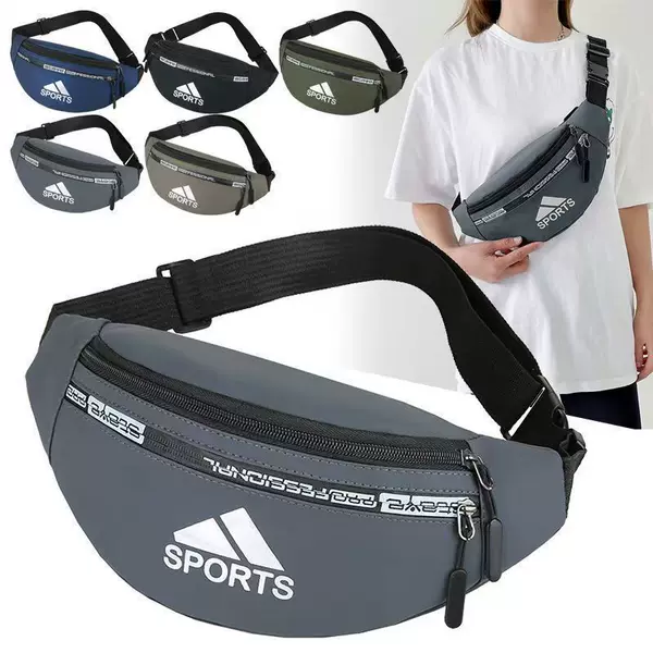 Multifunctional Waist Bag for Men and Women, Large Capacity Chest Bag for Money Collection, Business Bag, Waterproof Sports and Fitness Phone Bag, Leather Bag