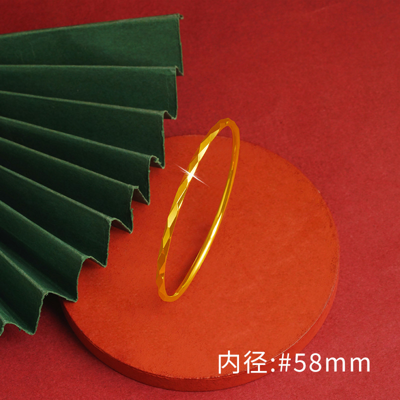 Nueva pulsera brillante en forma de diamante en bruto y deslumbrante pulsera de aleación de cobre para mujer superficie de corte geométrico multi-tamaño opcional suministro directo de fábrica