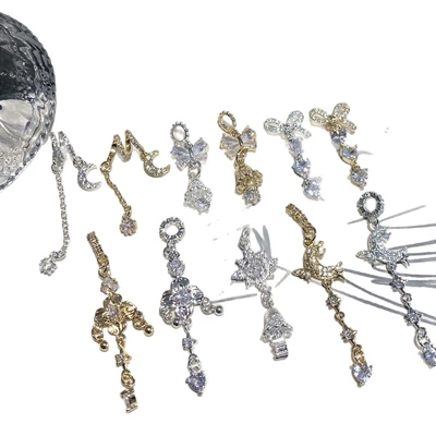 Zərgərlik ara hissələri — Zircon Butterfly Tassel Spacer
