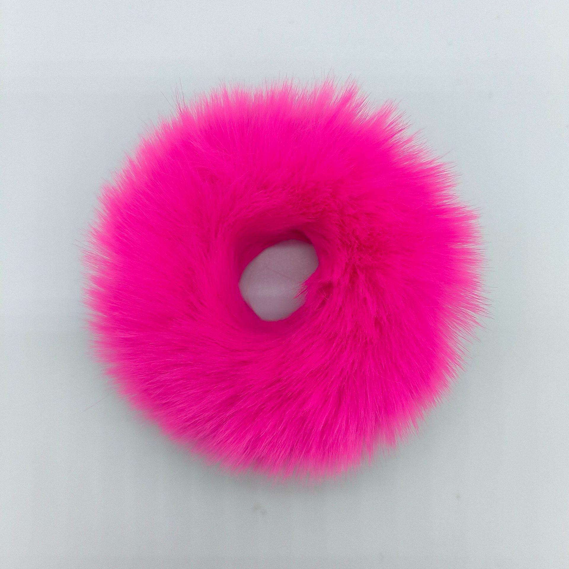 Estilo coreano Lolita color caramelo DE LA Felpa del anillo de Pelo suave chica Lolita imitación de piel de conejo accesorios para el cabello cuerda de pelo bola de peluche anillo de pelo