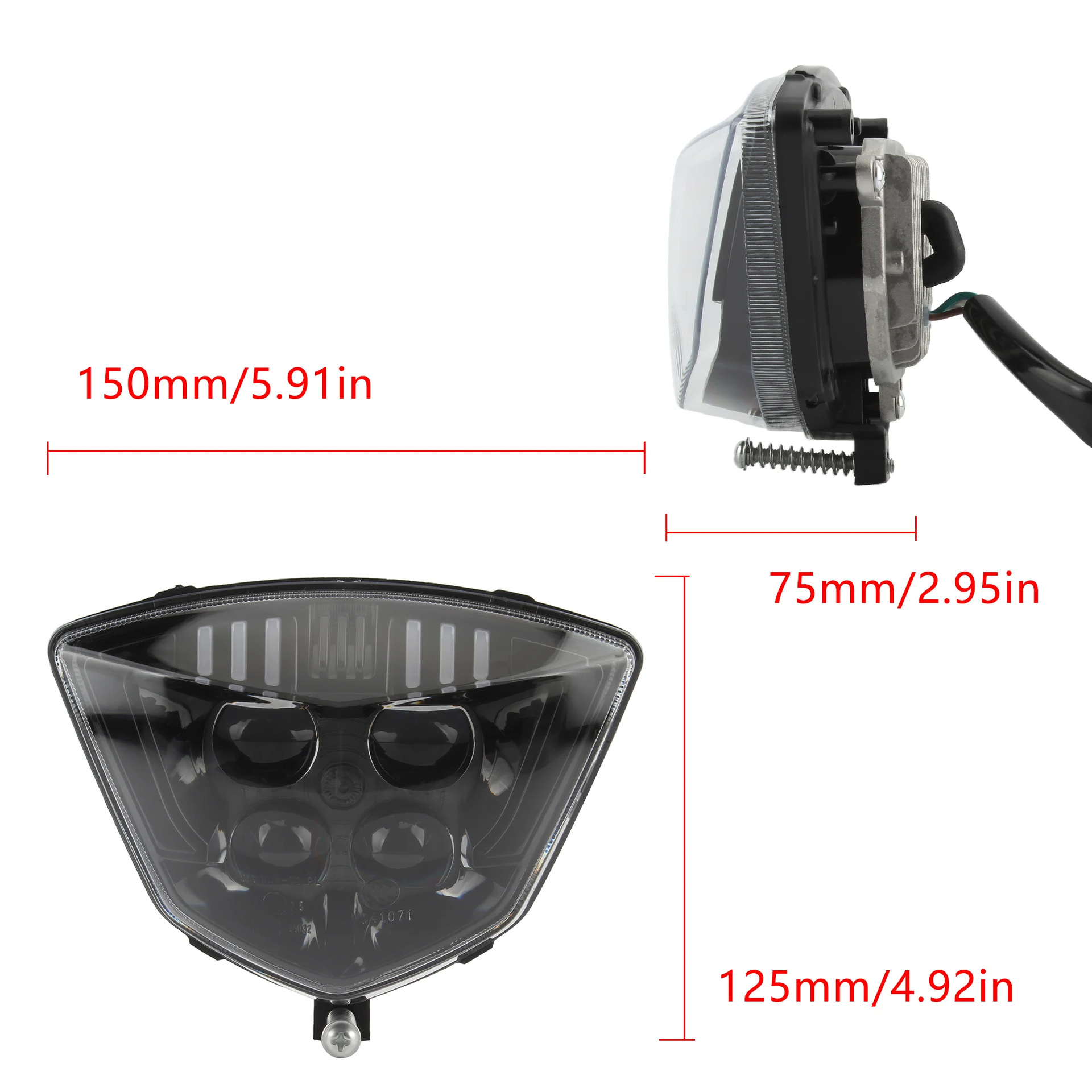 Off-Road Motorcycle Headlight Ec250 300 250F 350F Ex300 450 Motorcycle Led Headlight Wick