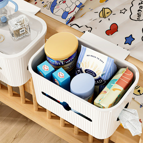Bedside hanging basket bedside storage rack crib hanging baby diaper storage box no punching upper bunk student dormitory