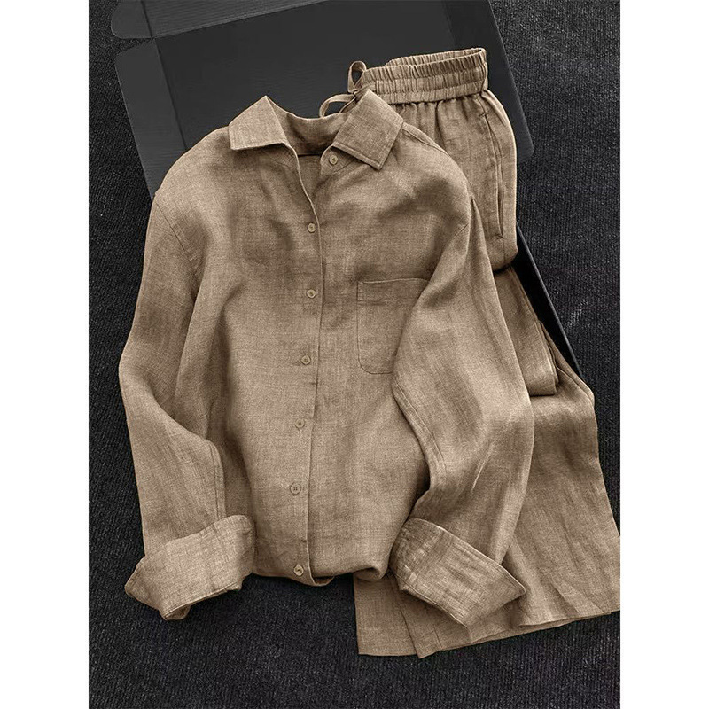 Elegant and Stylish Outfit for Summer 2026: Slimming Fashion Shirt and Wide-Leg Pants Two-Piece Set for Pear-Shaped Body Elegant and Stylish Outfit for Summer 2026: Slimming Fashion Shirt and Wide-Leg Pants Two-Piece Set for Pear-Shaped Body