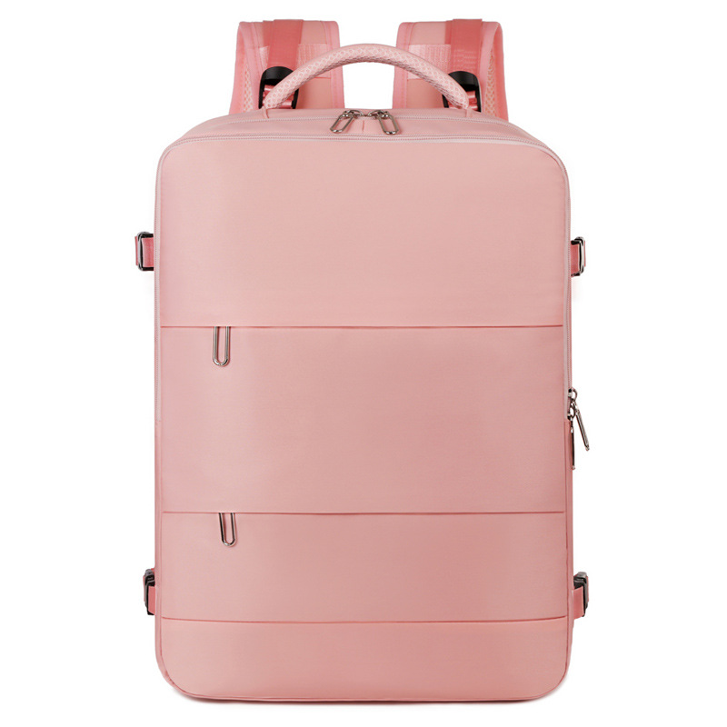 Bolsa de hombro de color sólido de gran capacidad tipo caja colgante varilla de tracción independiente bolsa de viaje para mujeres mochila ocio multifuncional