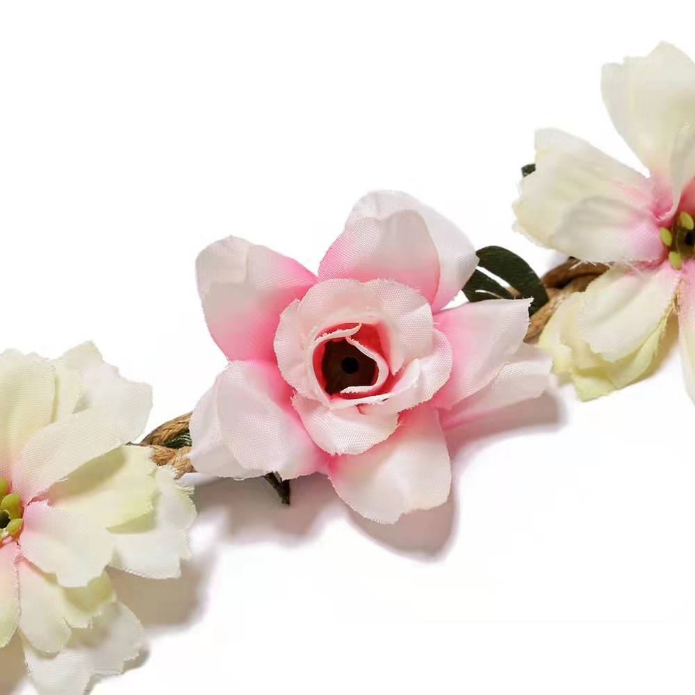 Flower Pattern Women's Gender Braid Design Women's Simple Style Flower Cloth Braid Hair Band
