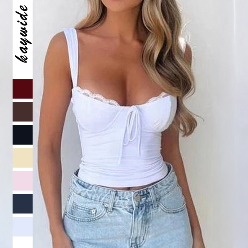 Di Yun Cross-Border European and American Y2K Hot Girl Style Lace Camisole Top T-Shirt Women's Clothing 2026 Autumn and Winter Amazon Independent Site