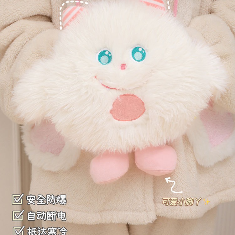 Bolsa de agua caliente recargable felpa mano caliente 2023 nuevas mujeres bolsa de agua caliente eléctrica caliente mano caliente regalo del bebé venta al por mayor