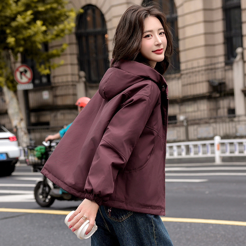 2025冬季新款百搭连帽棉衣棉服冲锋衣棉袄洋气简约百搭时尚女外套|undefined