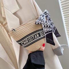 2022 New Arrival Women's Straw Bag, Trendy Instagram-Famous Design, Perfect for Resort & Beach Getaways&mdash;Chanel-Style Crossbody Weave Bag, Ideal for International Trade