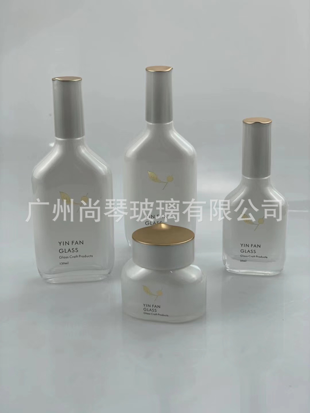 Productos de cuidado de la piel de gama alta botella de embalaje conjunto de botella de agua 120ml botella de loción 50ml botella de crema cosmética 30g