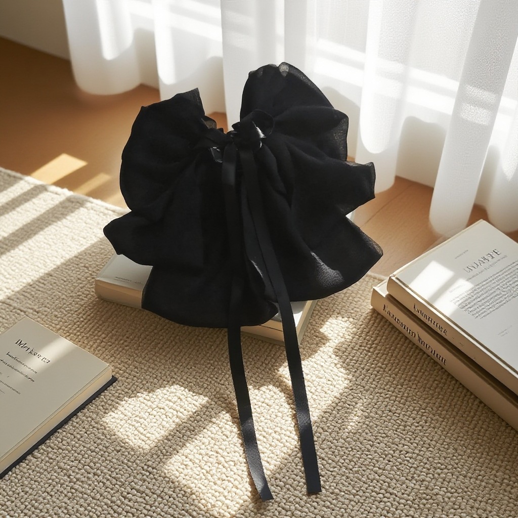검은 활 리본 그립 17.5cm