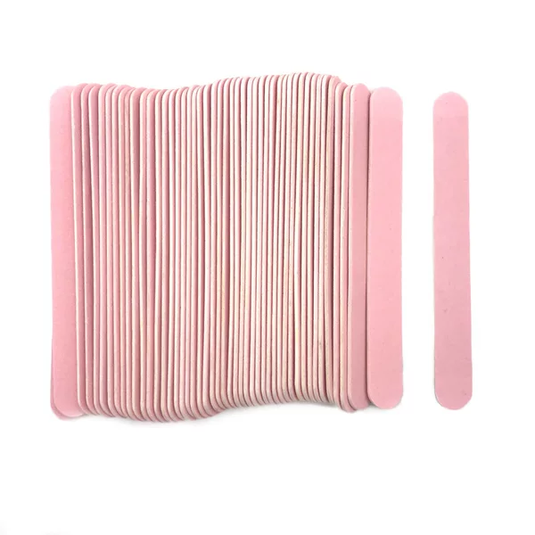 Wholesale Manicure Wood Chips Thin Rubbing Strips 12cm Pink Wood Chips Nail File Double-Sided Polishing Sanding Strips Manicure Manicure Tools